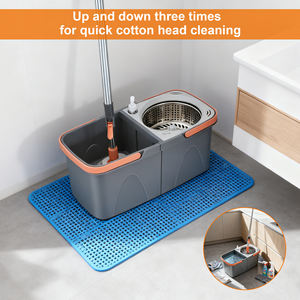 Serpillière Magic Spin 360 à tête rotative avec seau auto-nettoyant et séparation des eaux usées pour le nettoyage des sols - Product Image 6