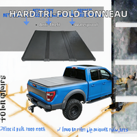 Couverture de benne rigide en aluminium à trois volets avec éclairage LED intégré, étanche IP67, verrouillable, antivol, manuelle, pour BYD Shark 6 Ranger F150