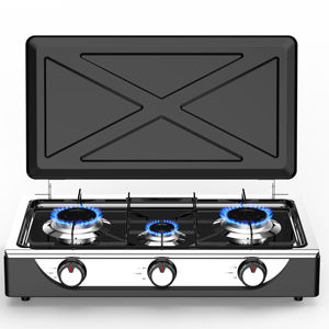 Hornilla Portátil Individual con Inversor, Cocina de Camping 3 en 1, <span class=keywords><strong>Estufa</strong></span> de Gas con Placa de Cerámica, Parrilla, Cocina de Exterior - Product Image 2