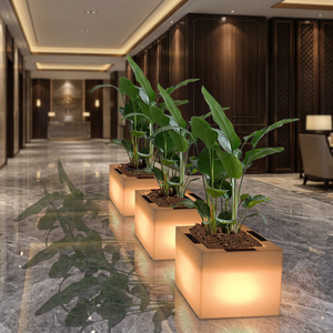 IP65/67 Waterproof RGB Garden <b>LED</b> Flower Pot <b>Light</b> Solar Powered Landscape <b>Lights</b> with <b>Battery</b> Supply - Product Image 2