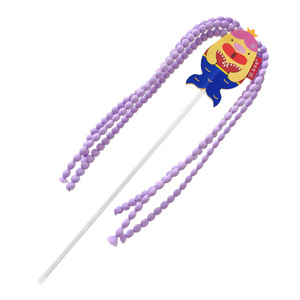 Xiduoyu New Cat Teaser with Purple Braids, Mermaid Bean Thread, Cat Toy for Relaxation, Durable and Bite-Resistant Pet Supplies - Product Image 5