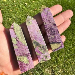 Pilar de Cristal de Purpurita Natural y Calcita Púrpura al por Mayor, Piedras Preciosas Curativas, Torre para Decoración del Hogar - Product Image 2