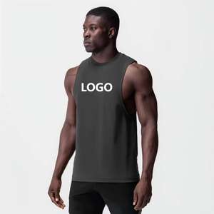 Camiseta Deportiva de Verano para Hombre, 75% Algodón, 25% Poliéster, Tejido de Punto, Fresca, de Secado Rápido, Transpirable, Antibolitas, sin Mangas, para Entrenamiento - Product Image 1