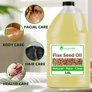 Venta al por mayor a granel 100% aceite de linaza puro/aceite de linaza prensado en frío portador natural para la piel cara cuerpo hidratante y cocinar - Product Image 5