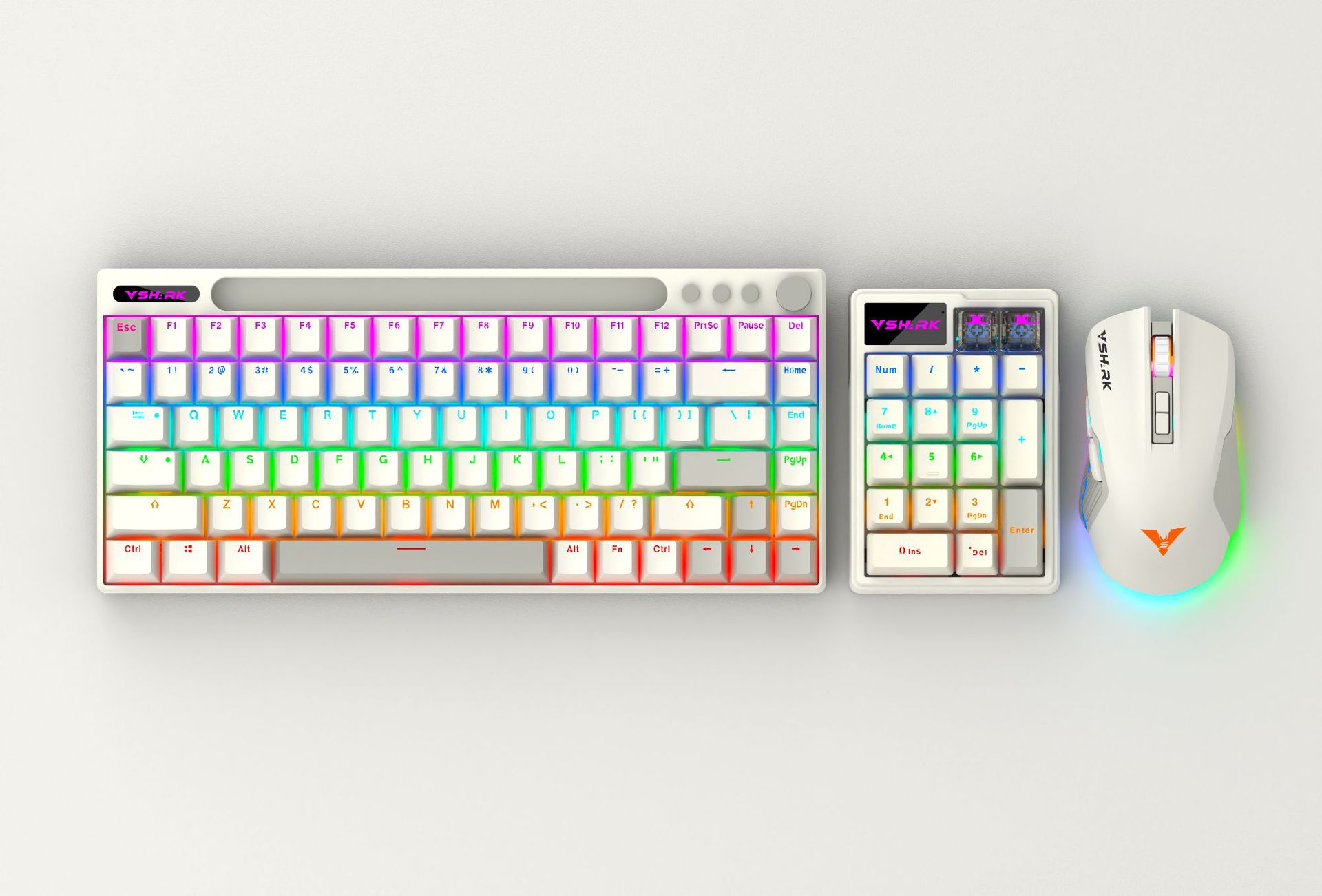 Interrupteur bleu blanc alien k84 foncé
