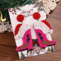 Boucles d'oreilles en gros mode idées de Collection de Noël I boucles d'oreilles en perles de rocaille fête ou cadeau mode Boho Style boucles d'oreilles
