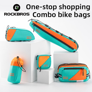 <span class=keywords><strong>ROCKBROS</strong></span> 高品质 5 合 1 自行车组合肩包，包括公路车鞍座、自行车座前管架三角包，男女通用 - Product Image 2