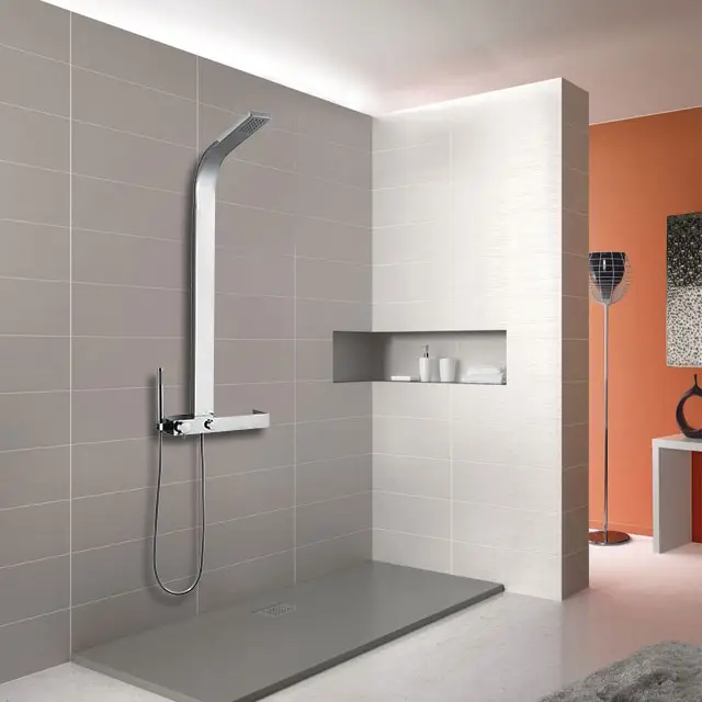 Sistema de chuveiro 2.5mm, conjunto de painéis de parede com design simples para hotel, plataforma, spa, massagem, cachoeira, parede molhada, kit de painéis