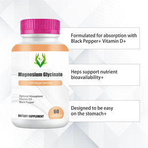 OEM Magnesium Glycinate Capsule with Black Pepper Fruit Extract Digestive Support Hormonal Balance <b>Supplement</b> - Product Image 4