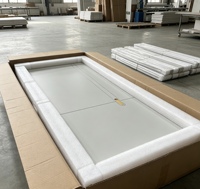 Porte intérieure battante moderne en MDF stratifié PVC, insonorisée, sans peinture, gaufrée, pour chambre à coucher, avec panneau mural et plinthe assortis