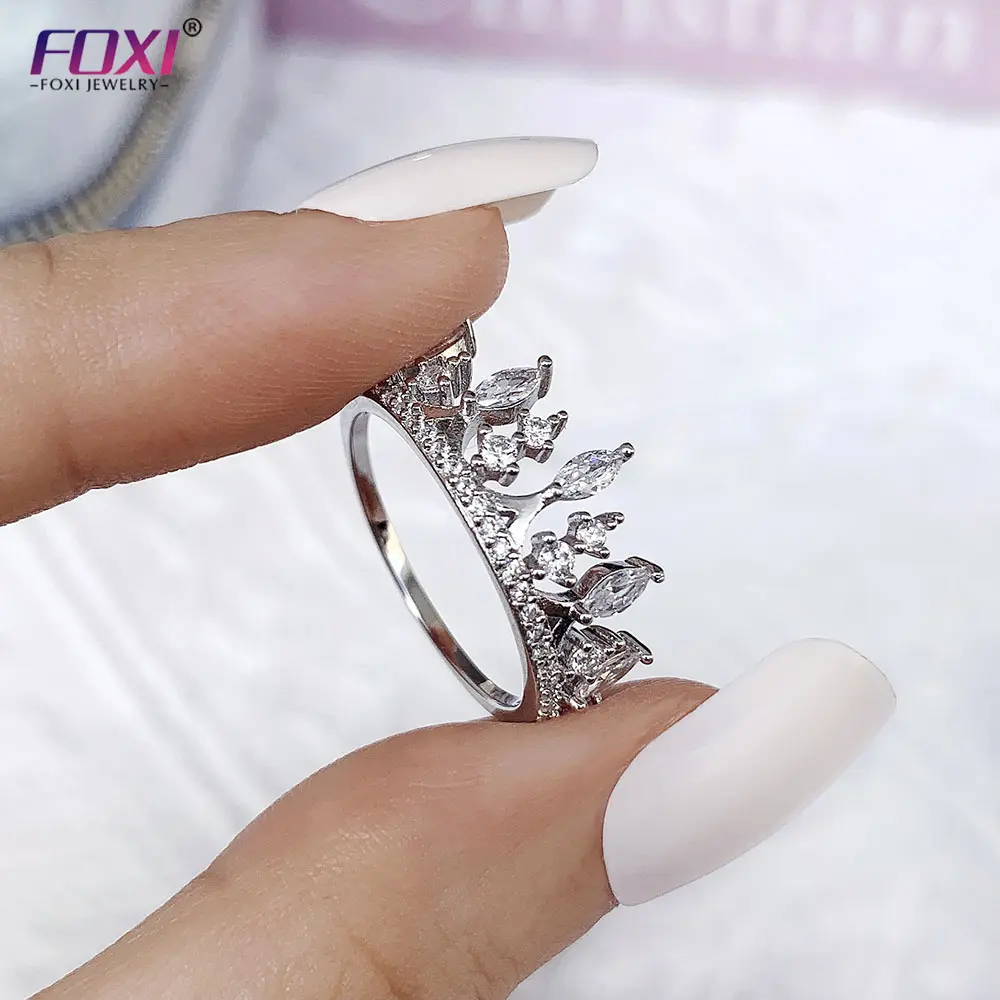 2022 New Exquisite Crown Design 925 Sterling Silver 5A High Quality Zircon Small and Cute Women's Ring