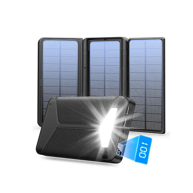 Portable Foldable Waterproof Solar Energy Powerbank Charger 10000mah 20000mah Solar Power Banks