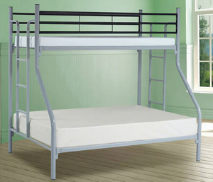 Ensemble de meubles pour petit appartement, <span class=keywords><strong>lit</strong></span> <span class=keywords><strong>en</strong></span> fer pour dortoir scolaire, <span class=keywords><strong>lit</strong></span> adulte, <span class=keywords><strong>lit</strong></span> superposé double, <span class=keywords><strong>lit</strong></span> queen size avec garde-corps d'escalier de sécurité - Product Image 4