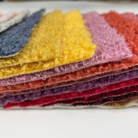 Tissu bouclé imprimé en gros 300 GSM 100 % polyester résistant à l'abrasion et aux taches pour revêtement de canapé et mobilier de maison