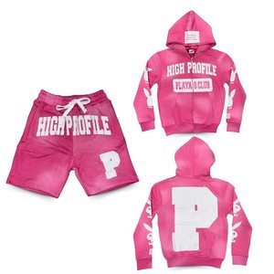 Tuta da <span class=keywords><strong>Uomo</strong></span> Lianfeng con Logo Ricamato Personalizzato, Ecologica, 100% Cotone, Pantaloncini e Felpa con Cappuccio - Product Image 1