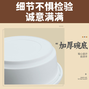 Disposable Round Lunch Box With Lid Food Grade PP Microwave Safe Takeout Container Green And White - Product Image 3