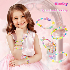 Kit Artigianali per Bambine: Gioielli Intrecciati, Giocattoli di Moda, Corda Elastica Intrecciata, Braccialetti Fai-da-Te, Collane, Regali per Feste di Compleanno, Giocattoli Educativi - Product Image 4