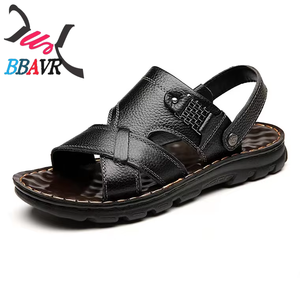 Sandalias de Senderismo de Cuero para Hombre, Sandalias Deportivas de Playa para Verano - Product Image 1