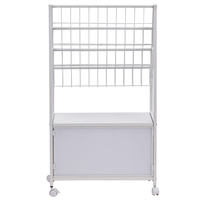 Étagère de rangement mobile multifonction à 5 niveaux pour livres et magazines pour enfants, en métal, pour la maison, chariot de lecture avec 4 roues