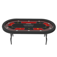 YH Casino Simple Table Texas Rond Imperméable de Tableau de Tisonnier Avec Jambe Pliante