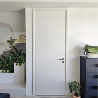 Porte en panneaux de particules moulés à âme creuse, apprêtée blanche, minimaliste, insonorisée, pour chambres, salles de bain et salons