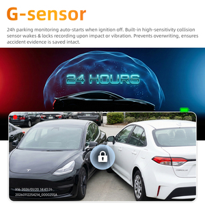 360 Degree Panoramic IPS Screen Dashcam with WiFi Mobile App Control Collision <strong>Lock</strong> 1 Year Warranty for Car/Truck Black Box X16 - Product Image 5
