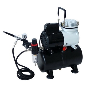 Mini Airbrush thiết lập xi lanh đôi aerografo pintura automotriz Máy nén khí di động cho sơn tự động - Product Image 5