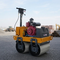 Fournisseur chinois de rouleaux compresseurs routiers de 800 kg, rouleaux compresseurs à double tambour, rouleaux compresseurs vibratoires pour espaces étroits