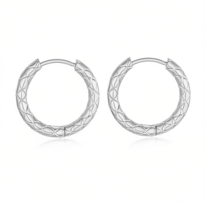 Pendientes de Aro Amy Amy 2.5*18 Plateados en Plata, Joyería Geométrica de Moda para Mujer - Product Image 4