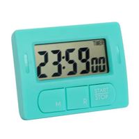 Reloj Digital Portátil con Pantalla LCD de 24 Horas, Temporizador de Cocina con Estructura de Acero Revestido con Pintura en Polvo, 1 Año de Garantía
