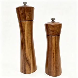 <span class=keywords><strong>Moulin</strong></span> à poivre en bois d'acacia naturel avec réglage de la grosseur, <span class=keywords><strong>moulin</strong></span> à sel manuel pour la table à manger à la maison - Product Image 1