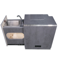 Camping-car de luxe moderne avec lit et cuisine extérieure mobile en acier inoxydable 304, taille personnalisée pour utilisation en voiture/véhicule