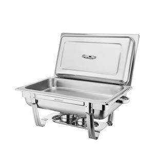 Juego de Recipientes para Buffet de Acero Inoxidable Sunnex 304, Platos para Servir, Recipiente con Tapa Abatible, Calentador de Alimentos, Suministros para Restaurantes al por Mayor - Product Image 1