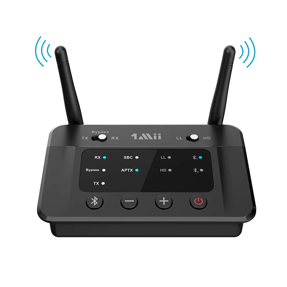 Wholesale 1Mii B03 BT5.0 Wireless Audio Transmitter Receiver 2 in 1 3.5 MM AUX Interface for Home Audio with APTX LL APTX HD