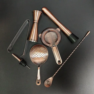 Đồng mạ điện 11 miếng Cocktail <span class=keywords><strong>Shaker</strong></span> Bộ quà tặng cho chuyên nghiệp bartenders - Product Image 2