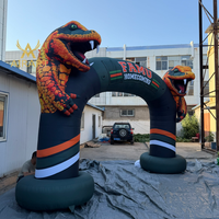 Arche gonflable personnalisée en forme d'animal avec décor de dinosaure et serpent pour événements à thème effrayant