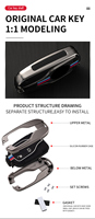 Étui de protection pour clé de voiture en alliage de zinc et gel de silice pour Maserati Levante Ghibli Levante Quattroporte, porte-clés, sac