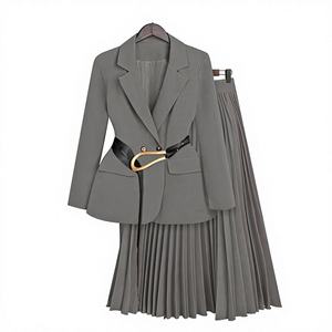 Completo <span class=keywords><strong>da</strong></span> <span class=keywords><strong>Donna</strong></span> in Poliestere Tinta Unita con Colletto a Fiocco, Camicia Midi, Completo Elegante <span class=keywords><strong>Taglie</strong></span> <span class=keywords><strong>Forti</strong></span> - Product Image 5