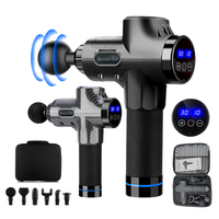 Pistolet de massage personnalisé avec logo, 30 vitesses, thérapie musculaire par percussion, écran LCD, pistolet de massage portable pour tissus profonds