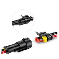 16AWG tahan air 2-Pin seri kawat Terminal konektor karet terisolasi kawat Harness untuk penggunaan mobil