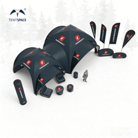 Tentes publicitaires gonflables Tentspace 4m-10m pour salons professionnels en extérieur, impression personnalisée du logo, transfert thermique, pompe à air électrique