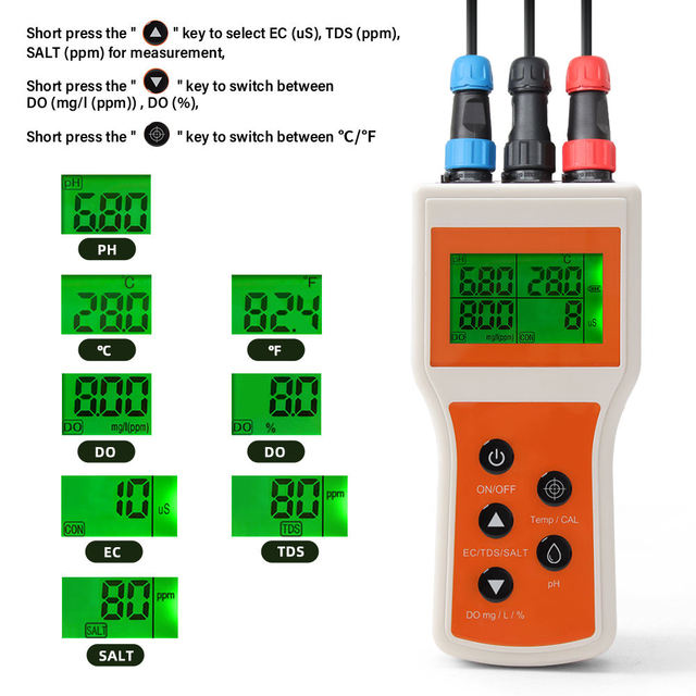"Handheld Smart Water Quality Tester DO Meter"