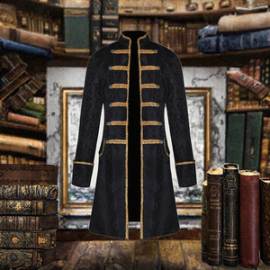 <b>Men</b> Medieval Steampunk Frock Coat Jacquard Tailcoat Gothic Victorian Costume Jacket Halloween <b>Cosplay</b> 4 XL - Product Image 3