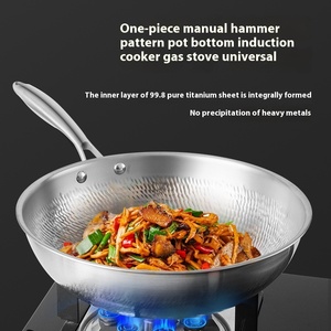 Sartén <span class=keywords><strong>de</strong></span> titanio puro estrictamente seleccionada, sartén antiadherente martillo sin recubrimiento <span class=keywords><strong>de</strong></span> fondo plano <span class=keywords><strong>con</strong></span> patrón <span class=keywords><strong>de</strong></span> hecho a mano, utensilios <span class=keywords><strong>de</strong></span> <span class=keywords><strong>cocina</strong></span> <span class=keywords><strong>de</strong></span> Metal Zhangqiu - Product Image 5
