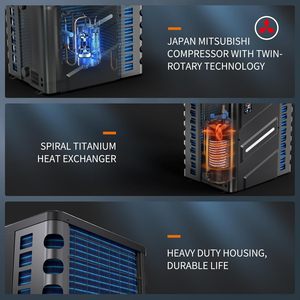 Bomba de Calor Dr Heater Dr 1400Hp 140000 Btu para Piscinas Elevadas y Enterradas con Wifi Inteligente - Product Image 3
