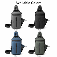 Mini Sac Messager de Bonne Qualité Léger pour Hommes, Sac Poitrine Bandoulière Étanche pour Sport