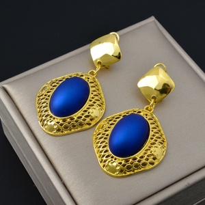 Brazilian Dubai Copper 14K <b>Gold</b> Plated Zircon Bridal Party Wedding <b>Earring</b> and Pendant Necklace Jewelry <b>Set</b> for Women - Product Image 3