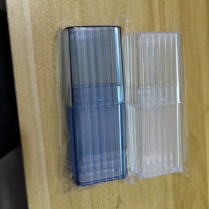 Mini Plastic Storage Box Rectangle Portable Travel Cosmetic Jewelry Organizer White And Blue 0 1L Desktop Storage <b>Bin</b> - Product Image 1