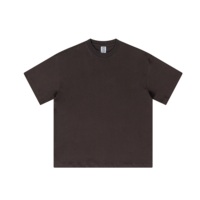 Kaos Pria Oversize Polos Warna Solid Lengan Pendek O Neck Heavyweight Streetwear