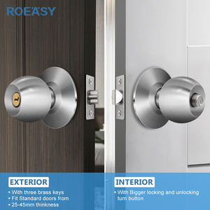 <span class=keywords><strong>Serrure</strong></span> <span class=keywords><strong>de</strong></span> porte cylindrique moderne en acier inoxydable ROEASY, haute sécurité, double face, pour chambres, hôtels, gymnases, écoles, entrées - Product Image 6